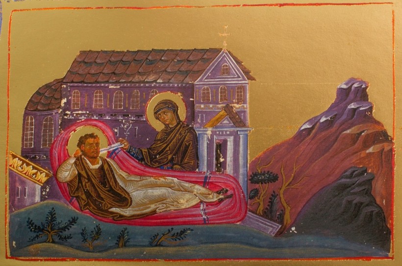 Преподобный Романъ Сладкопѣвецъ и его кондакъ на праздникъ Рождества Христова.