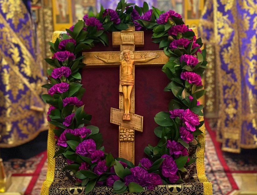 Николай Николаевичъ Пальмовъ – Поклоненіе кресту среди Великаго поста.