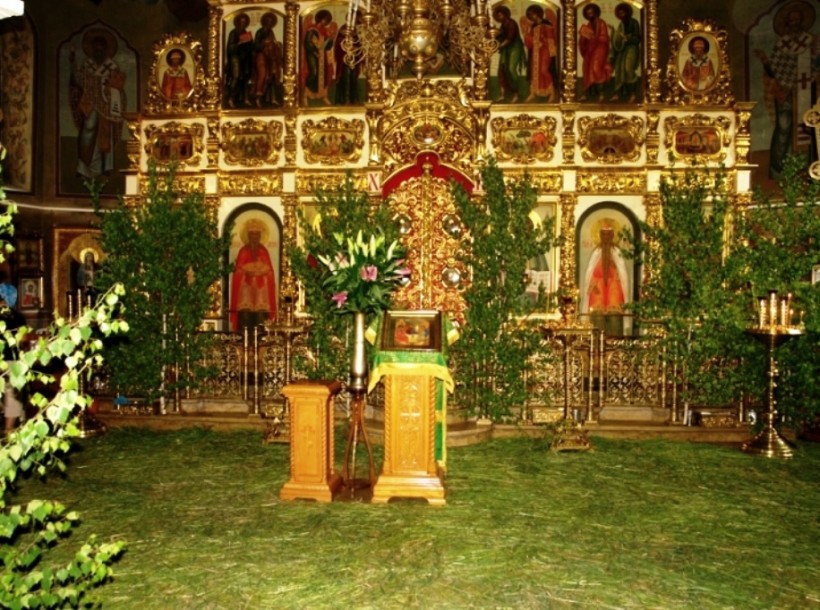 Почему въ праздникъ Пятидесятницы храмы и домы у христіанъ украшаются древесными вѣтвями?