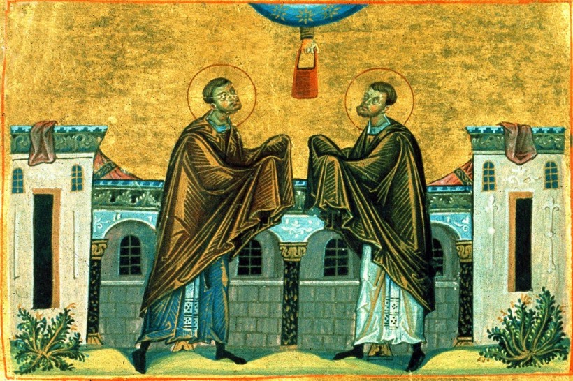 Св. безсребренники Коcма и Даміанъ. (О подражаніи имъ).
