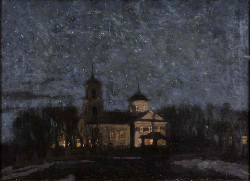 Ночь на канунѣ свѣтлаго Христова Воскресенія.